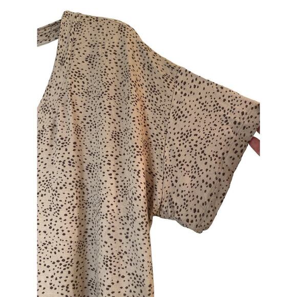 Alfani Intimates Women's Animal Print V-Neck & Shorts Pajama Set Sz XL Tan Brown - Picture 2 of 8